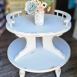 Round Two Tier Side/ End Table