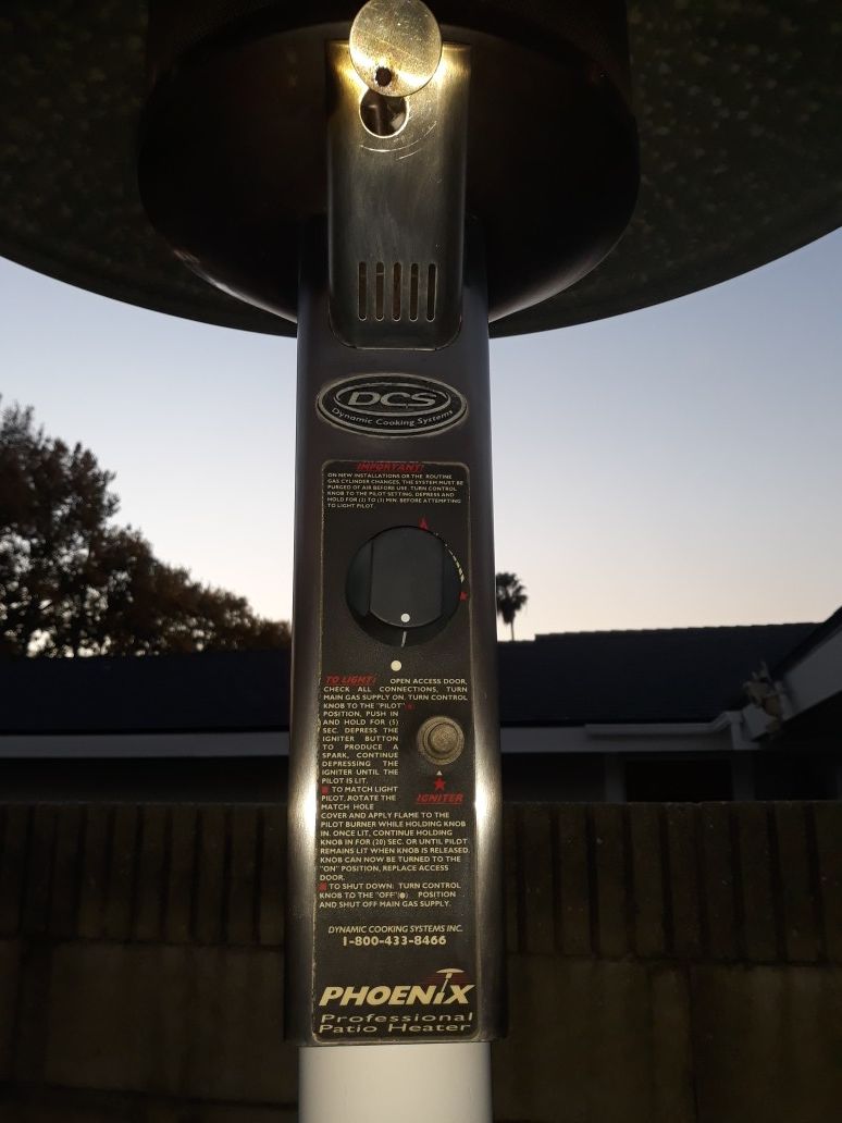 DCS professional outdoor patio heater and tank