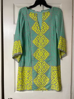 Alice & Trixie Women’s 100% Silk Geometric Print Boho Top Flowy Size XS