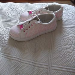 Girls Michael Kors Pink & White Sneakers Size 3