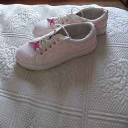 Girls Michael Kors Pink & White Sneakers Size 3