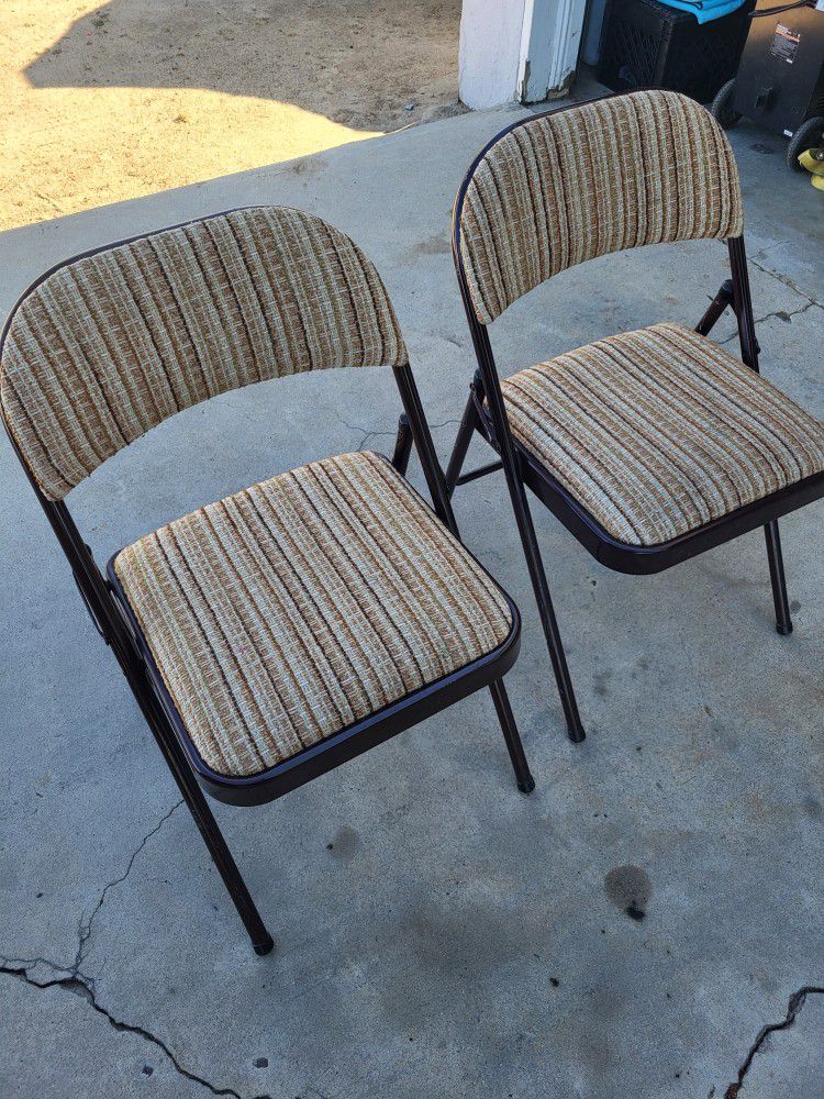 Two Metal Folding Chairs 