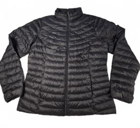 Ultra-Light Down Packable Puffer Jacket Black Wm M Gorpcore Outdoor Utility Fall