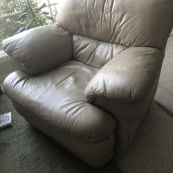 Super Comfy Chair.  Tan Faux Leather