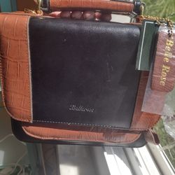 Belle Rose Leather, Faux Leather Mini Hand Or Crossbody Bag NWT