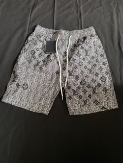 LV Monogram Denim-Print Swim / Casual Shorts (With Tags)