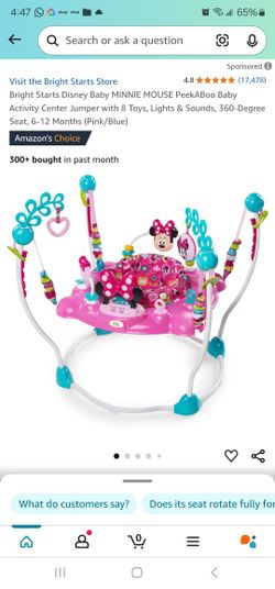 Bright Starts MINNIE MOUSE Peekaboo Activity Jumper
