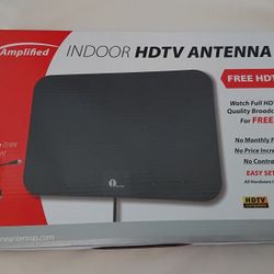 Amplified Indoor HD Digital TV Antenna; Supports 4K 1080p And All Older TVs; Brand New, Sealed Box