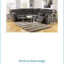 Signature Design by Ashley Tambo 2-Piece Reclining Sectional-Pewter ( Original price $1540.97)