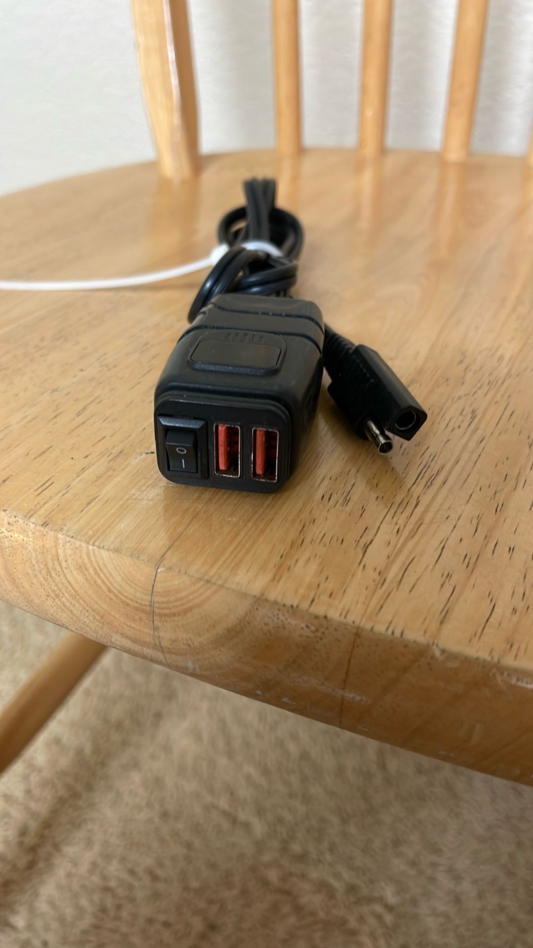 Motorcycle USB Phone Charger , USB Adapter Dual Port QC 3.0, with Voltmeter & on/Off Switch& ,Fast Charging for Phone Tablet