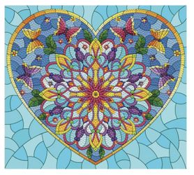 Diamond Art Stained Glass Heart Butterflies 🦋 
