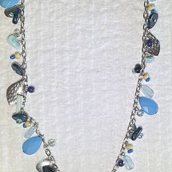 Beautiful Sonoma Necklace, Silver, Blue, Aqua, Turquoise 