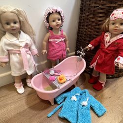 Bath Set For 18 Inch Dolls