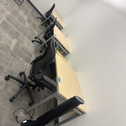 Herman Miller Office Desks Training Classroom Tables / Lateral & Vertical Filing Cabinets 