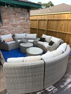 Large sectional patio set