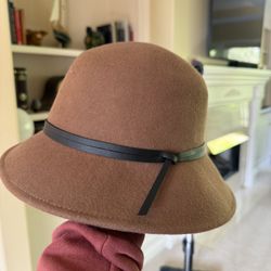 Brown wool felt hat