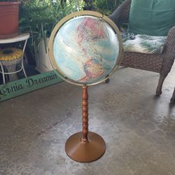 Vintage World Globe On Stand 