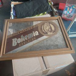 BOHEMIA Beer Mirror Man Cave Bar
