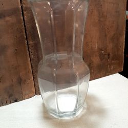 Vintage Clear Glass Bouquet Vase