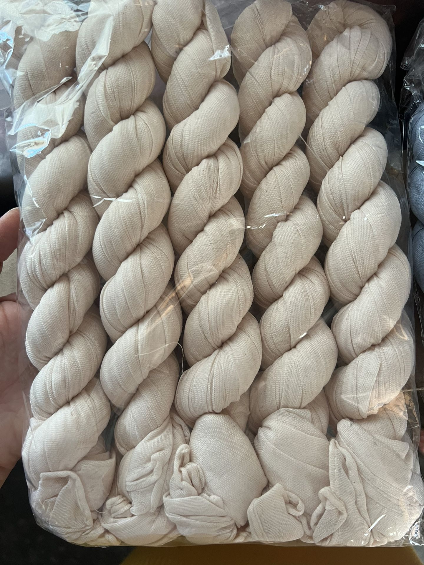 5 Ivory/light beige Cheesecloth Table Runners 6ft Length Each, for Wedding, Birthday, Special Events Decorating