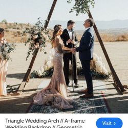 Wood Wedding Triangle Ceremony Arch Wadding Decoration 