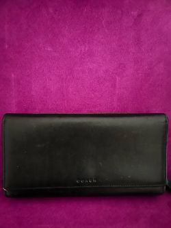 Coach Legacy Black Vintage Trifold Wallet