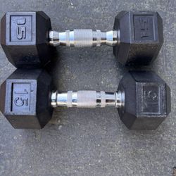 15lb Hex Dumbbell Set