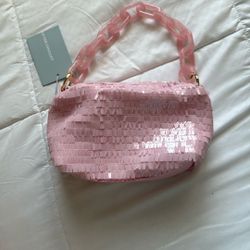 Blush Sequence Fring Purse
