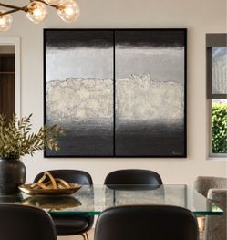 Large Signed Textured Abstract Painting – 62” x 57” – Framed