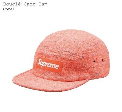 Supreme 5 Panel Hat Bouclé coral