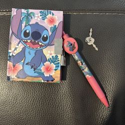 Stitch Pen Book Set With Lock