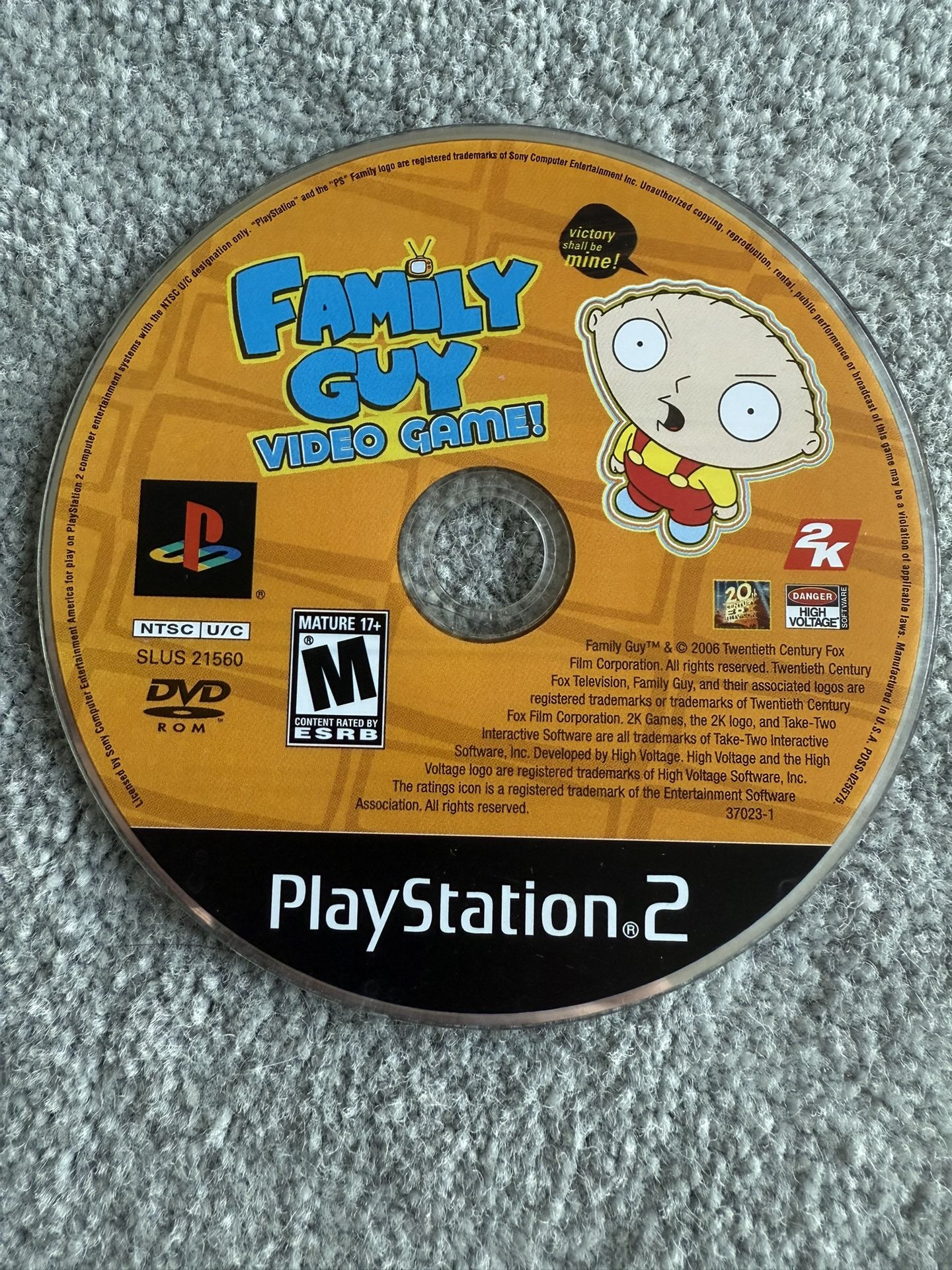 ***NO TRADES!!!*** Family Guy Video Game (PlayStation 2) ***flawless disk***