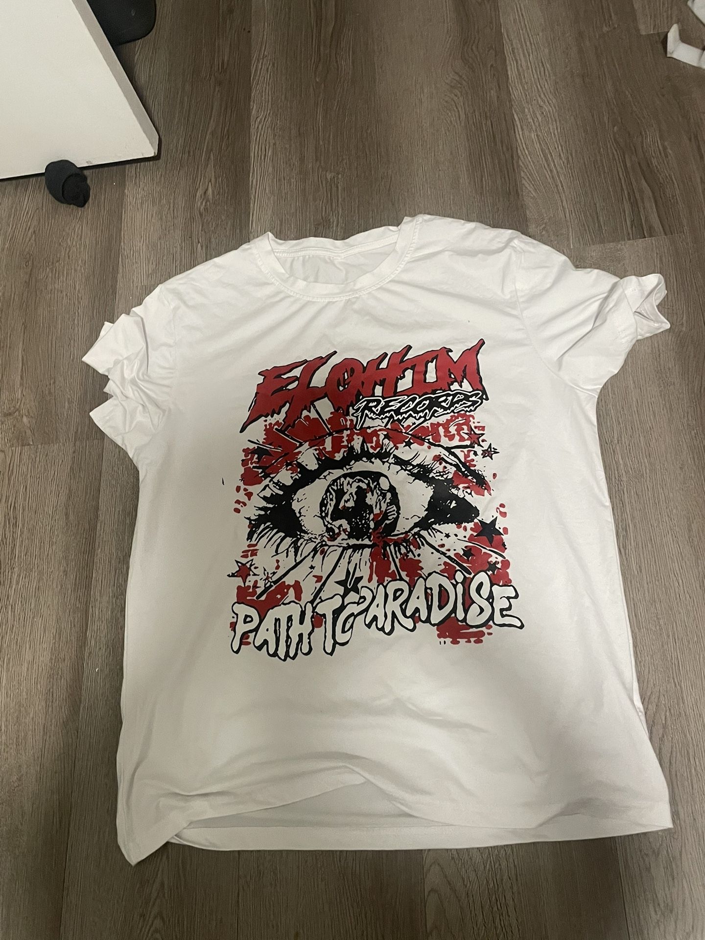 a Hellstar Jesus Path to Paradise T-shirt in white
