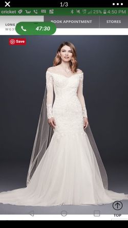 New Davis bridal wedding dress size 8