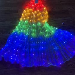 Cape Light Up Fairy Wings Cape Child or Short Adult 