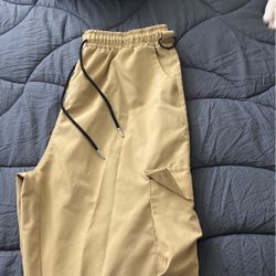 Khaki Cargo Joggers