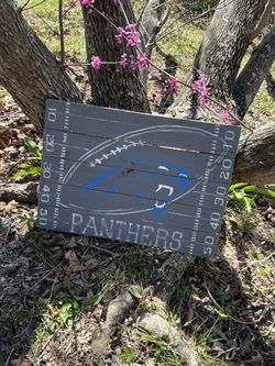 Handmade Carolina Panthers Fan Board