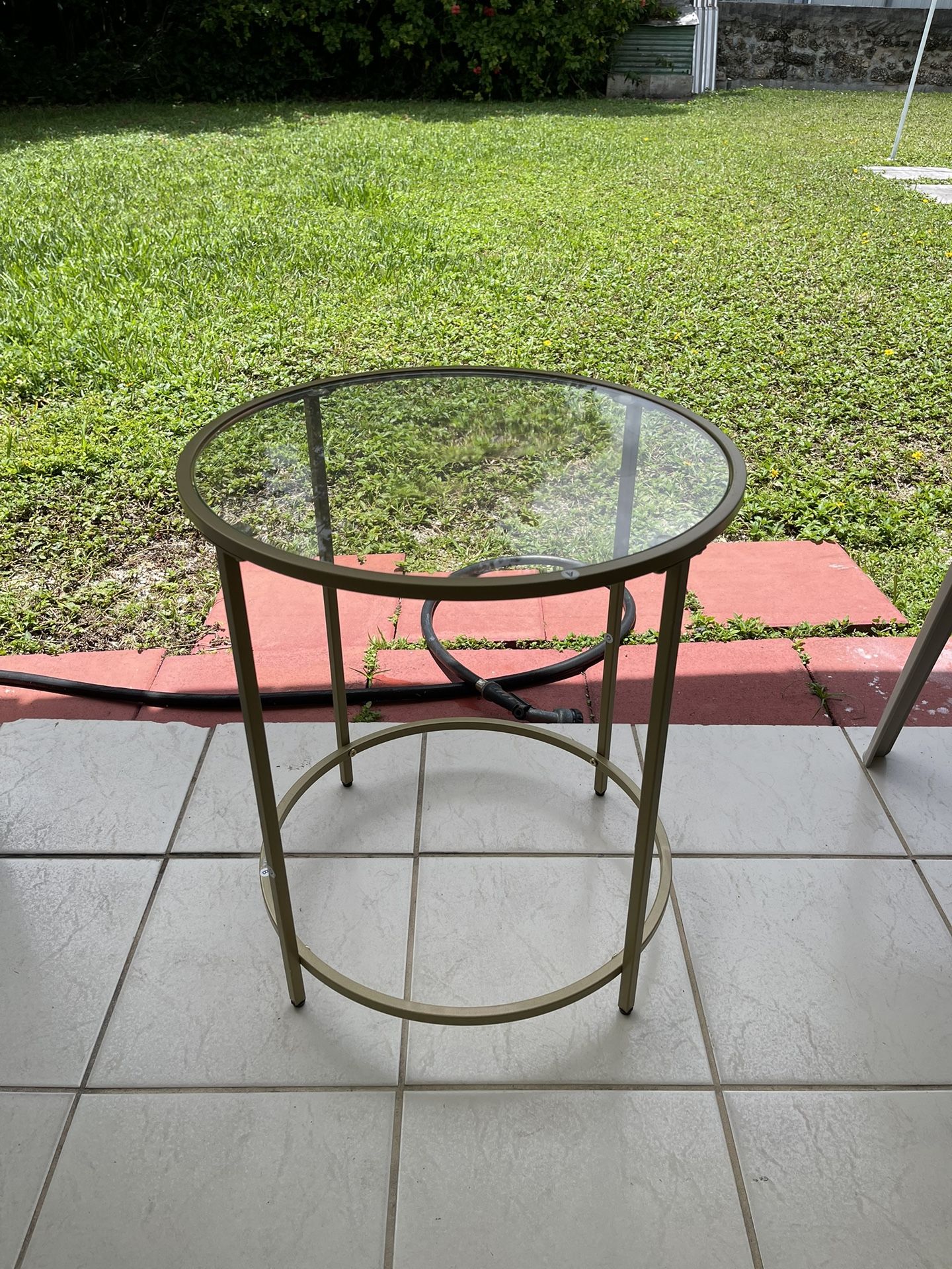 NEW Glass Coffee Table or Night Stand (Glass / Gold)