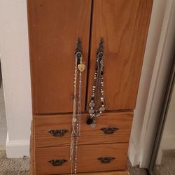 6 Drawer Wooden Jewelry Armoire 