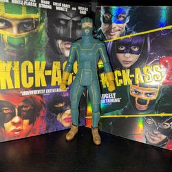 Kick Ass 1-2 DVDs & Neca Kickass Figure 