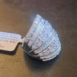 Massive Sterling Charles Winston Silver Ring- New With Tags - Size 7 - India