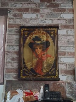 1909 real wooden beer sign