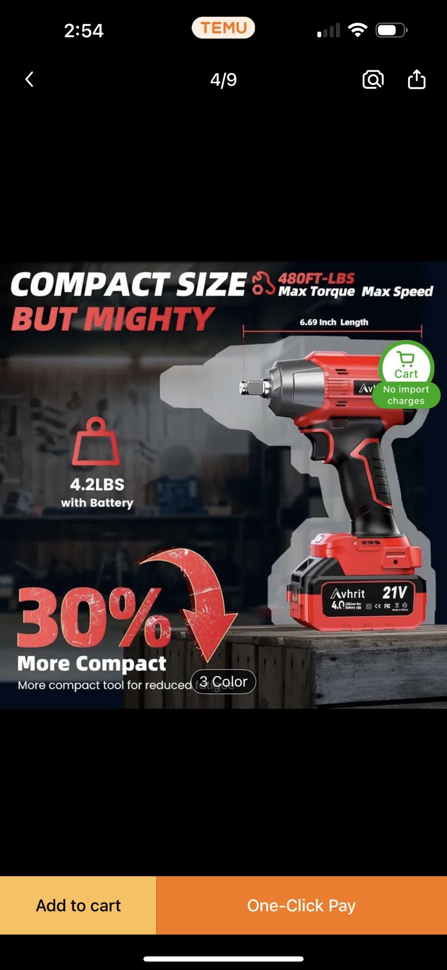 1/2 Inch Impact 480 Ft Lbs With The Battery And Charger And Drill Bits With Adapter