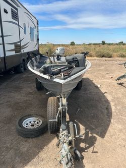 Aluminum Fishing Boat with Trailer and Honda Motor 8hp