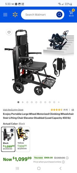 Large Wheel Motorized Climbing Wheelchair Stair Lifting Chair Elevator Disabled $850