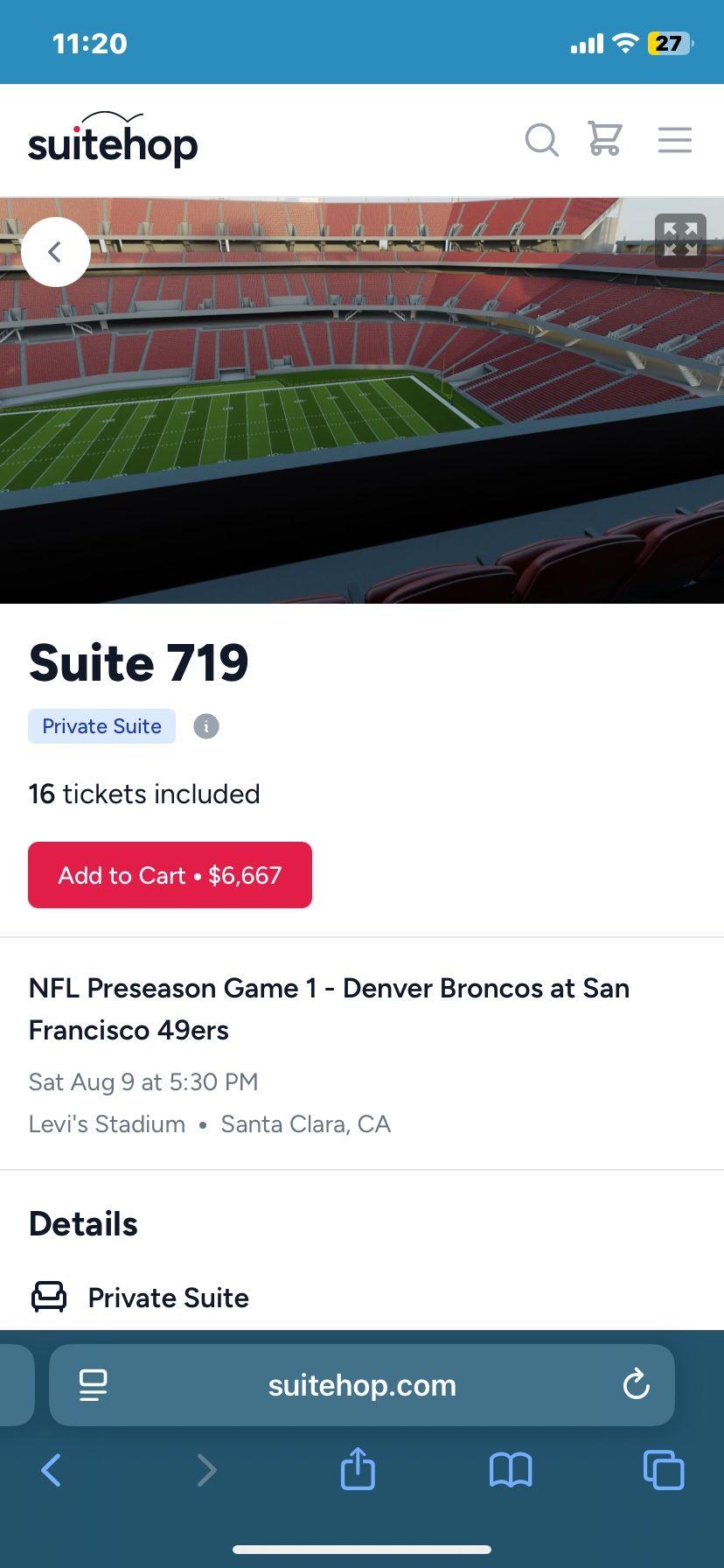 2 49ers Suite Tickets