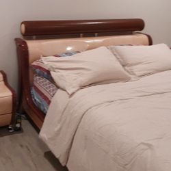 Queen Bed With Two Side Tables