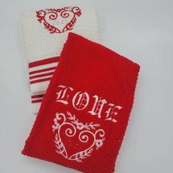 Valentine"s Gift for Her Kitchen Towels!