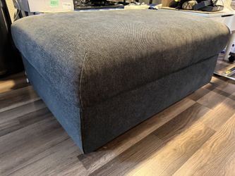 Ottoman with storage, Gunnared medium gray IKEA