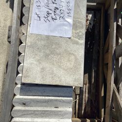 Lot 1834 Step/ Pool Coping Grey Travertine 12x24x2 Inches Thick